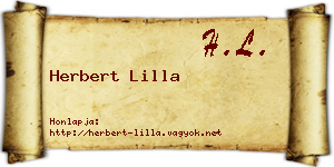 Herbert Lilla névjegykártya